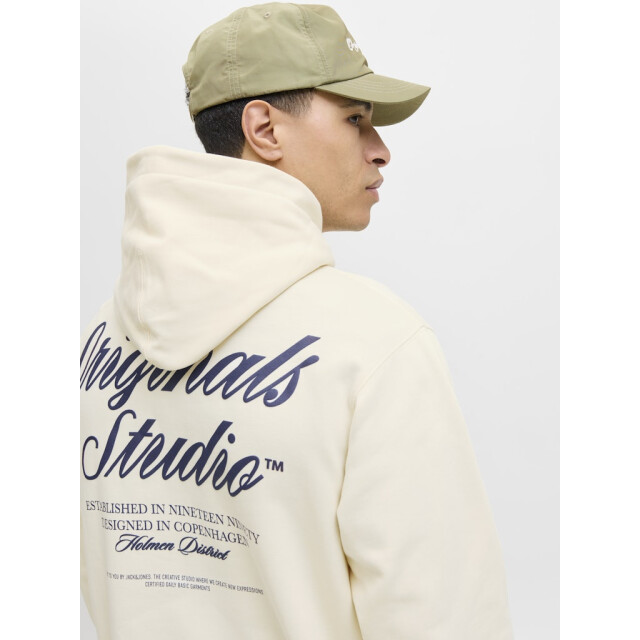 Jack & Jones jornorrebro typo back sweat hood sn 12283054 antique white 05734.112.0016 large