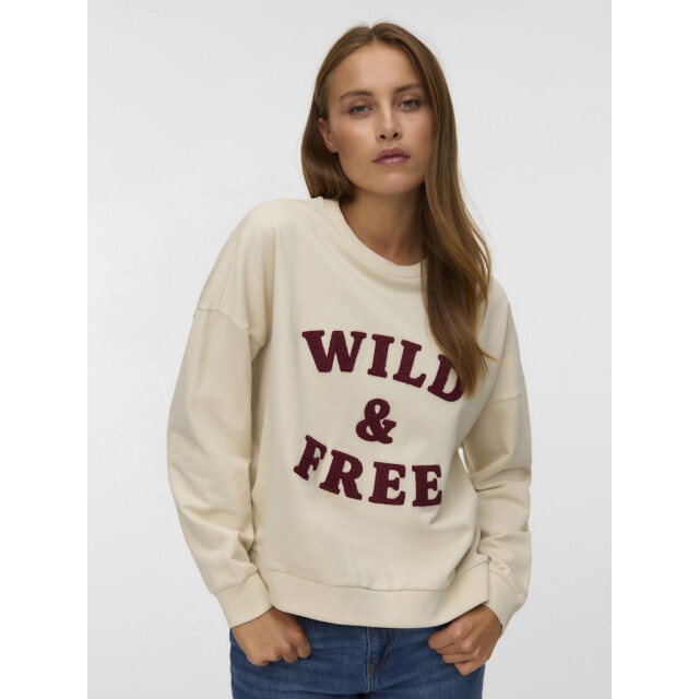 Vero Moda vmgenesis l/s sweatshirt jrs btq fr 10335686 birch syrah 06721.198.0032 large