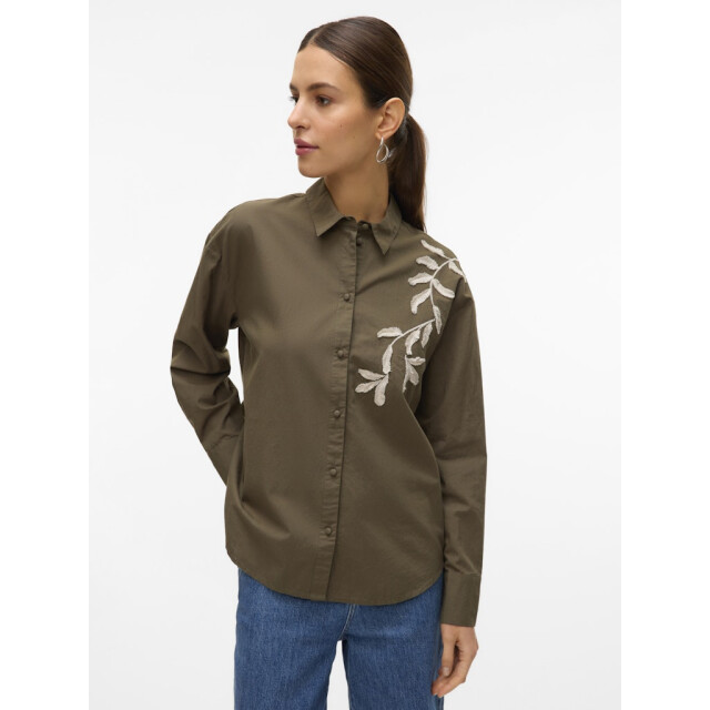 Vero Moda vmfern l/s shirt wvn btq ga 10333342 grape leaf 06615.369.0036 large