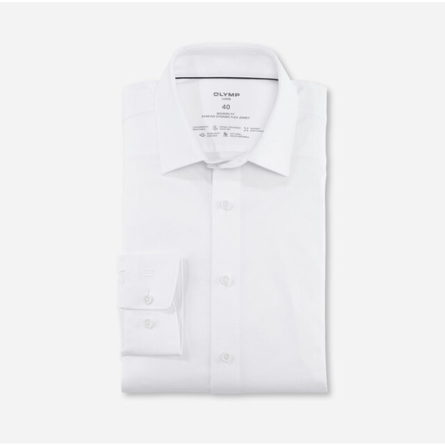 Olymp 120264 00 white heren overhemd luxor 24/seven modern fit 00 White/120264 large