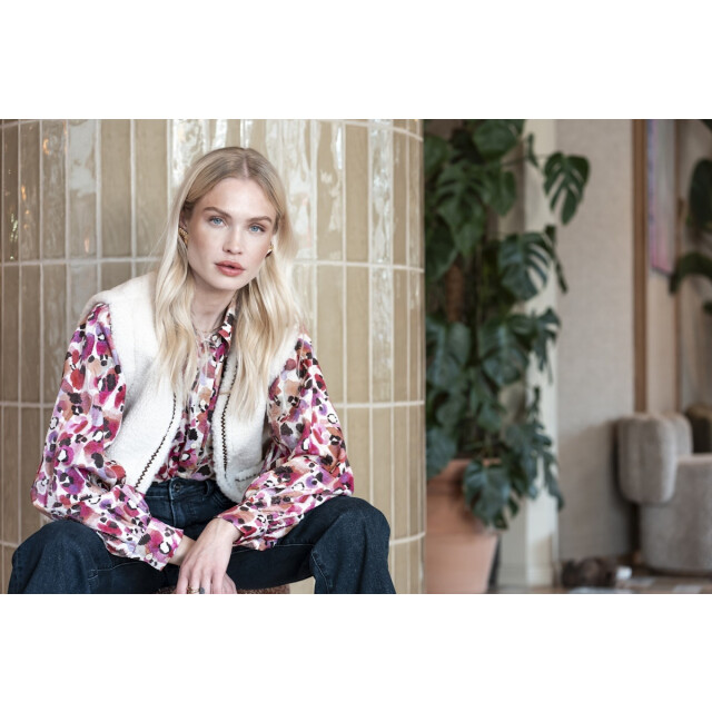 Geisha 53620-20 420 blouse animal pink/off white 53620-20 420 large