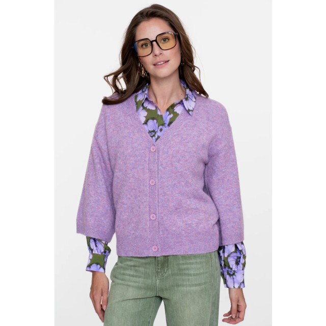 Geisha 53609-20 380 blouse print flowers purple/green 53609-20 380 large