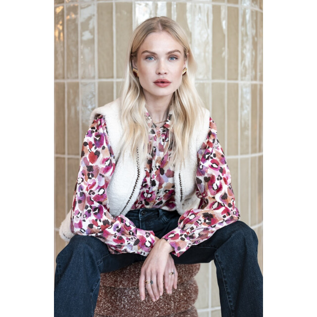 Geisha 53620-20 420 blouse animal pink/off white 53620-20 420 large