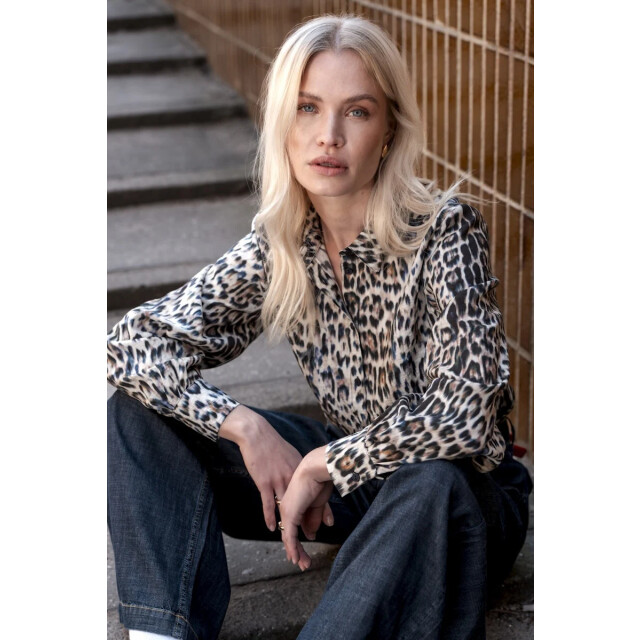 Geisha 53614-20 735 blouse animal camel/blue/black 53614-20 735 large