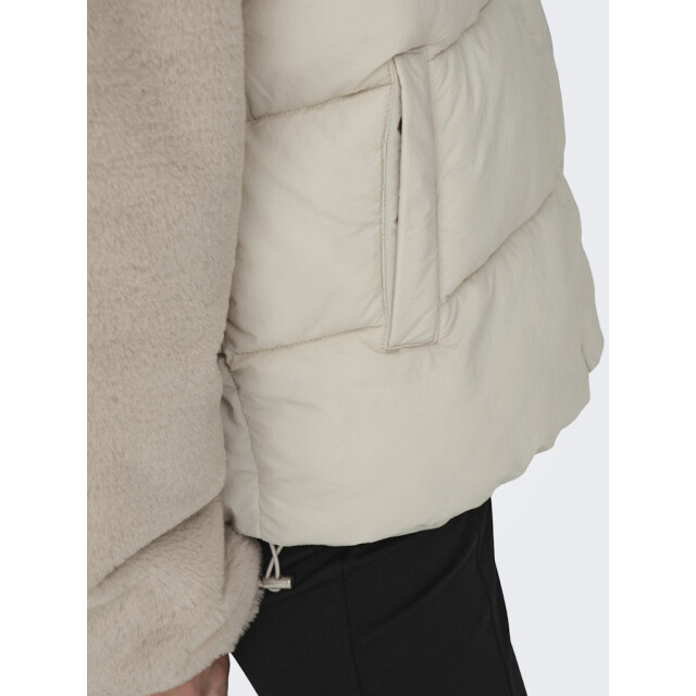 Only Onlwanja fur puffer mix jacket beige 4509.05.0130 large