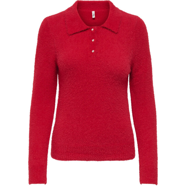 Only Onlpetra ls polo bling cc knt salsa/pearl button 15350653-236795001 large