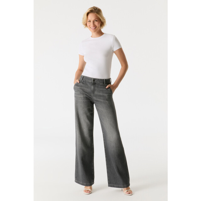 C.O.J. Denim Wide leg chino smoke grey Maxine-149 large