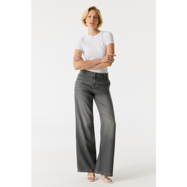 C.O.J. Denim Wide leg chino smoke grey Maxine-149 large
