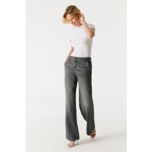 C.O.J. Denim Wide leg chino smoke grey Maxine-149 large