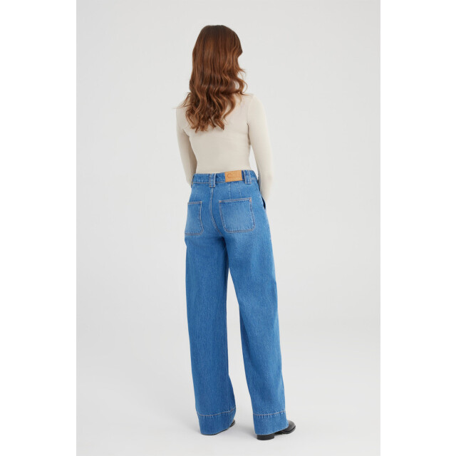 C.O.J. Denim High waist wide leg medium blue Lili-114 large