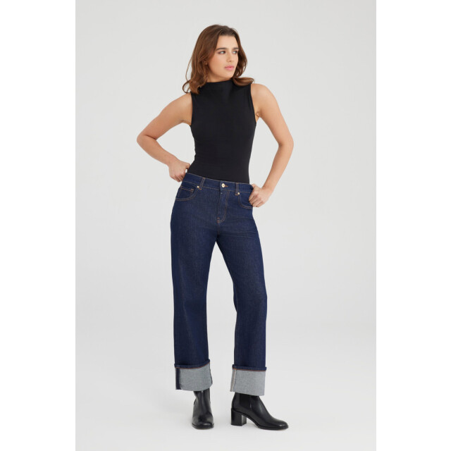 C.O.J. Denim Mid waist straight raw Ruby-233 large