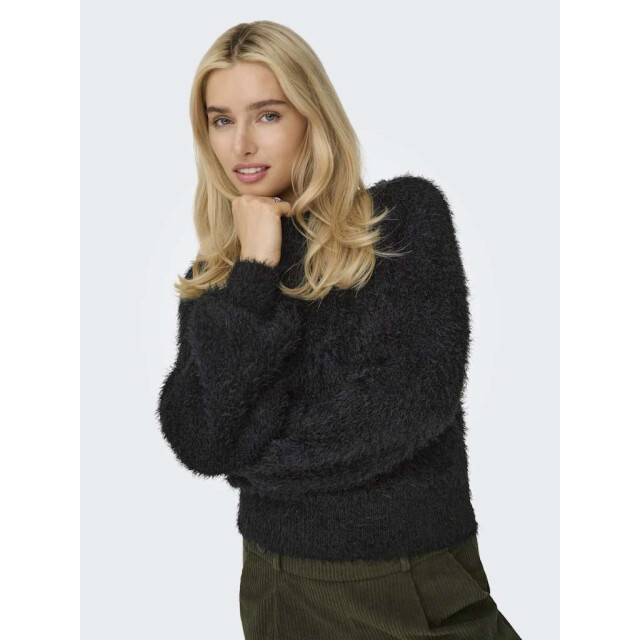 Only Onllulu ls rib short o-neck cc knt black 15350650-177911 large