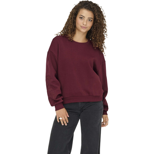 Only Onlbrooklyn l/s embroidery box swt cabernet/boho f 15355805-182651006 large Only Onlbrooklyn l/s embroidery box swt cabernet/boho f 15355805-182651006 large