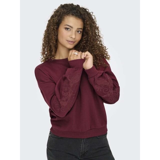 Only Onlbrooklyn l/s embroidery box swt cabernet/boho f 15355805-182651006 large Only Onlbrooklyn l/s embroidery box swt cabernet/boho f 15355805-182651006 large