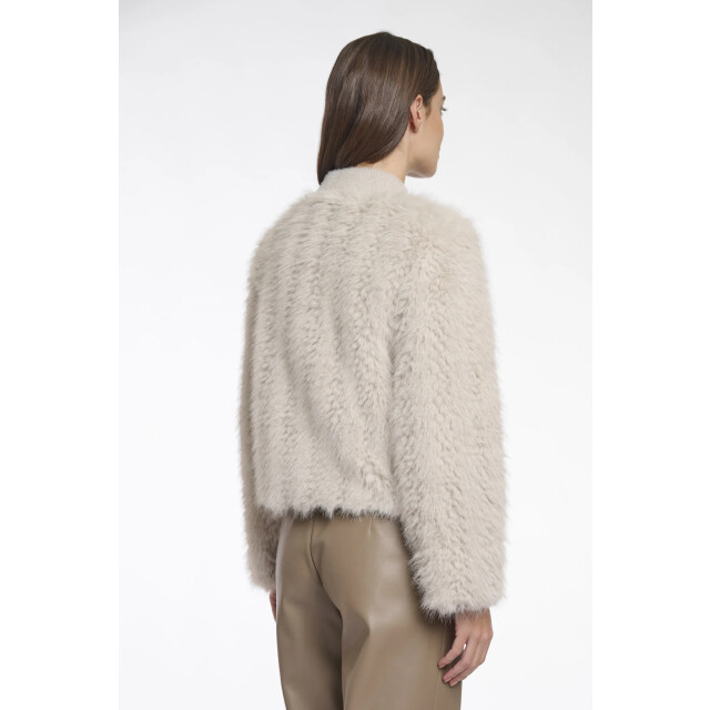 Rino & Pelle Chaimae.7002512 rino en pelle short faux fur jacket birch Chaimae.7002512 Birch large