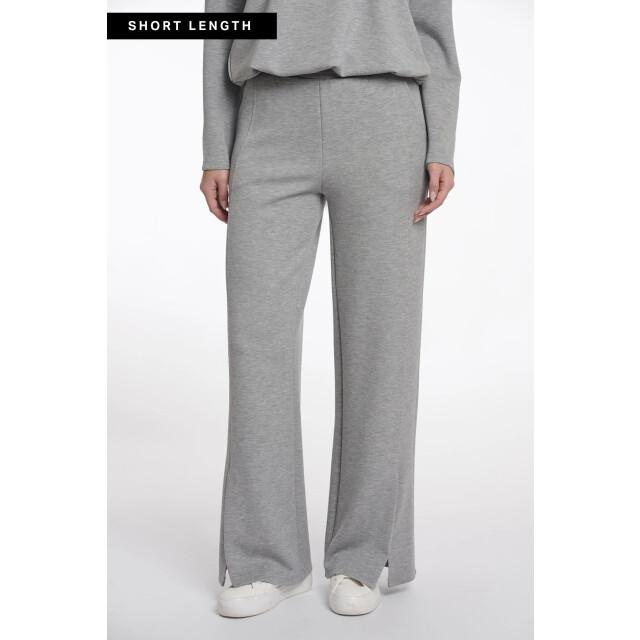 Rino & Pelle Lexishort.7002512 rino en pelle short length pants with straight wide leg grey melange LexiShort.7002512 Grey melange large