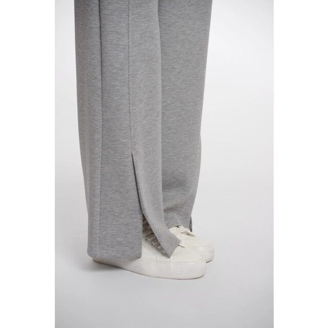 Rino & Pelle Lexishort.7002512 rino en pelle short length pants with straight wide leg grey melange LexiShort.7002512 Grey melange large