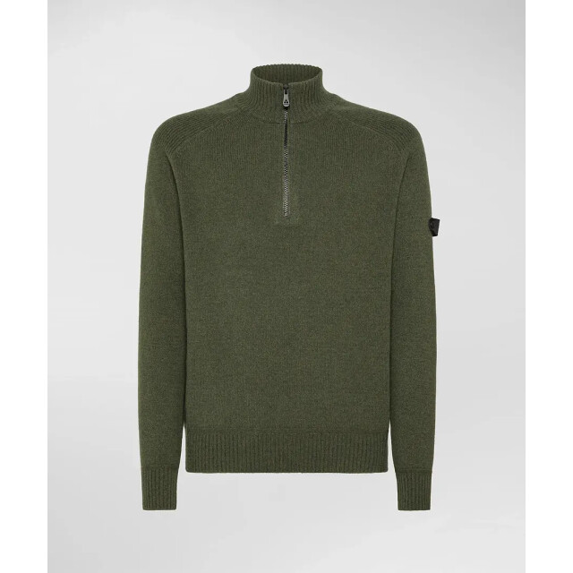 Peuterey Braille 03 wool half zip leaf 159372210 large