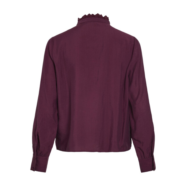 Vila Vimalima ls frill shirtpb aubergine 4309.54.0007 large