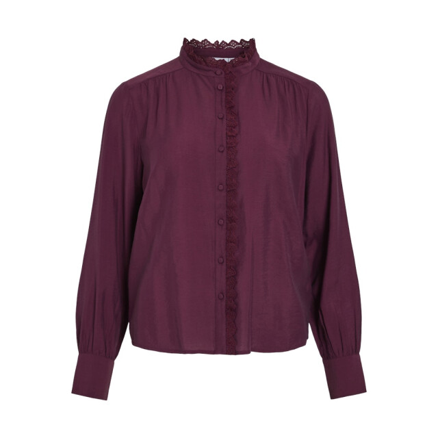 Vila Vimalima ls frill shirtpb aubergine 4309.54.0007 large