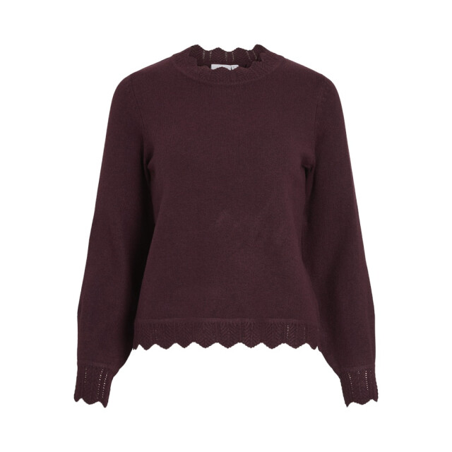 Vila Vinikolina o-neck ls knit top noos bordeaux 4219.47.0026 large