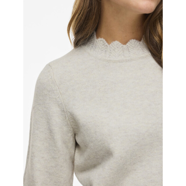 Vila vinikolina o-neck l/s knit top no 14106419 super light natural 06712.172.0049 large