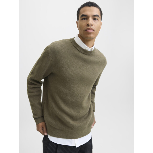 Jack & Jones Jprblamilano stitch knit crew neck sn melee 5219.28.0015 large