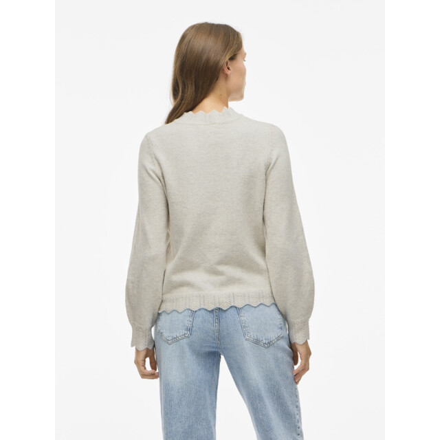 Vila vinikolina o-neck l/s knit top no 14106419 super light natural 06712.172.0049 large