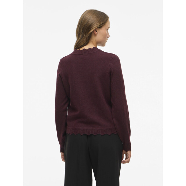 Vila Vinikolina o-neck ls knit top noos bordeaux 4219.47.0026 large