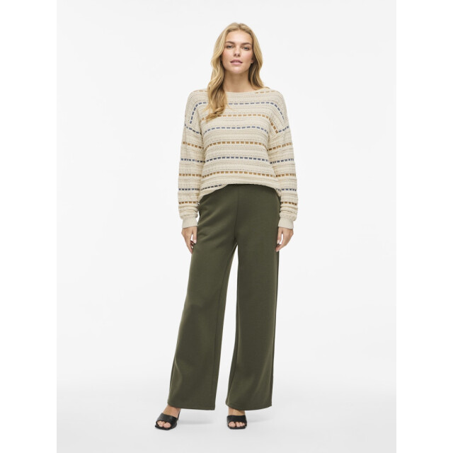 Vila Vimarian o-neck pointelle stripe knitr ecru dessin 4219.08.0022 large Vila Vimarian o-neck pointelle stripe knitr ecru dessin 4219.08.0022 large