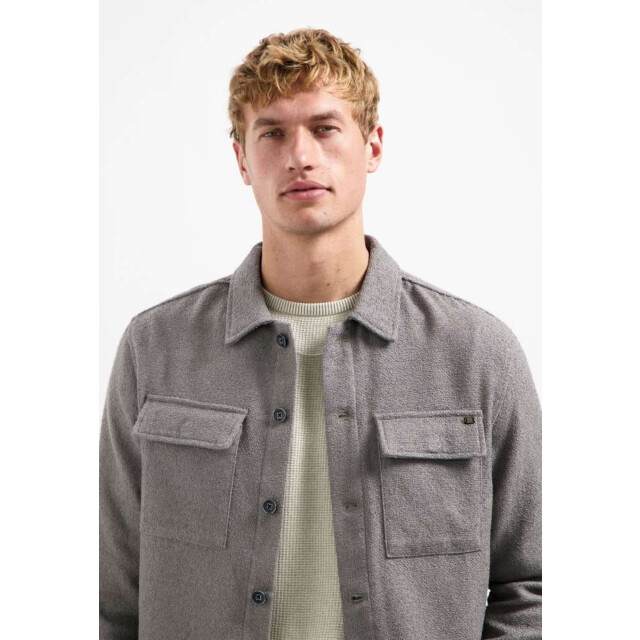 No Excess Overshirt full button stretch grey 29510801-021 large