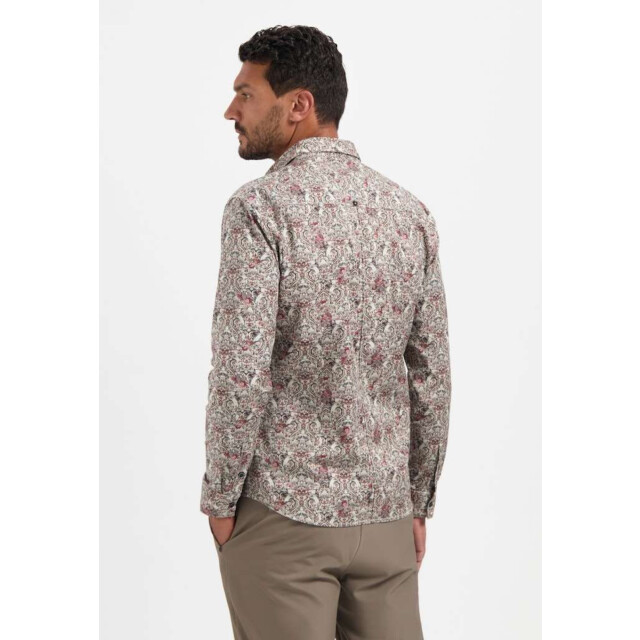 No Excess Shirt stretch allover printed dark grey 29430825-023 large