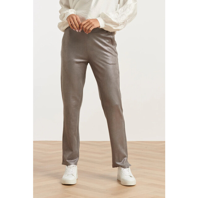 Smashed Lemon Damesglanzende metallic broek | 25600-915-4XL large Smashed Lemon Damesglanzende metallic broek | 25600-915-4XL large