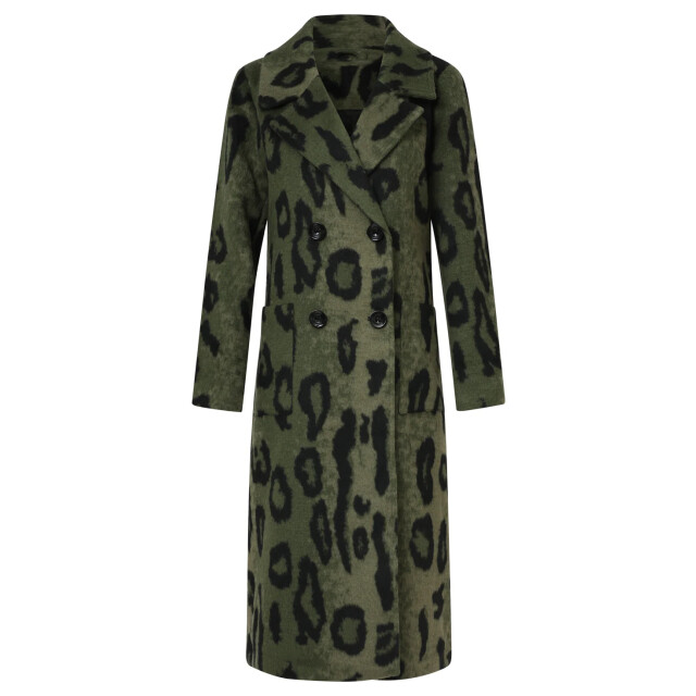 Smashed Lemon Dierenprint jas in army met zwart | 8720331372738 large