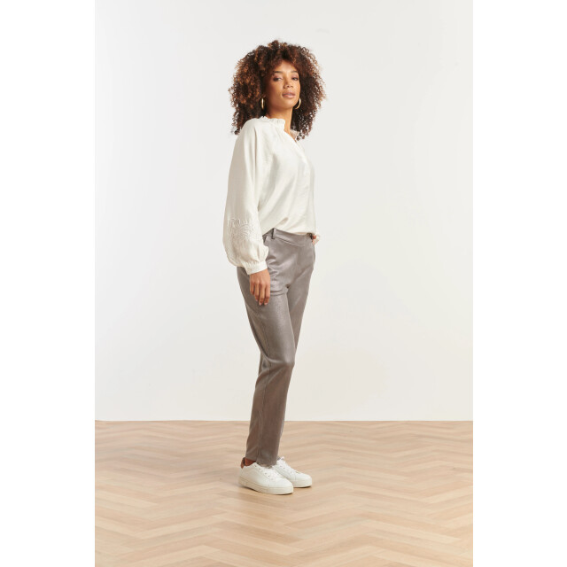 Smashed Lemon Damesglanzende metallic broek | 25600-915-4XL large Smashed Lemon Damesglanzende metallic broek | 25600-915-4XL large