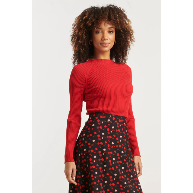 Smashed Lemon Damesgestreept gebreide top | 8720331369615 large