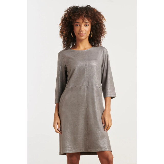 Smashed Lemon Dameslosvallende metallic jurk | 25601-915-4XL large Smashed Lemon Dameslosvallende metallic jurk | 25601-915-4XL large