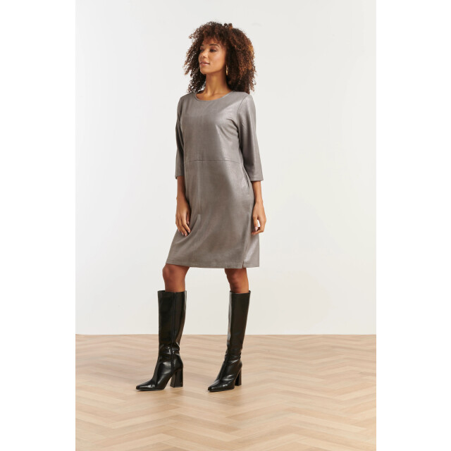 Smashed Lemon Dameslosvallende metallic jurk | 25601-915-4XL large Smashed Lemon Dameslosvallende metallic jurk | 25601-915-4XL large