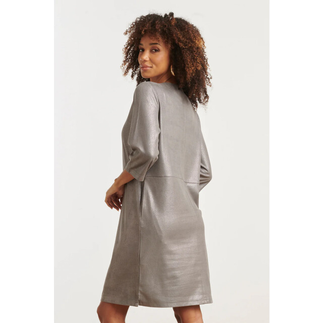 Smashed Lemon Dameslosvallende metallic jurk | 25601-915-4XL large Smashed Lemon Dameslosvallende metallic jurk | 25601-915-4XL large