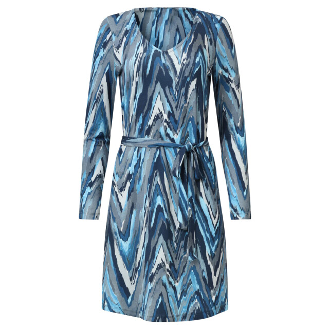 Smashed Lemon Damesgetailleerd zig zag geprint jurk | 25682-600-925 large Smashed Lemon Damesgetailleerd zig zag geprint jurk | 25682-600-925 large