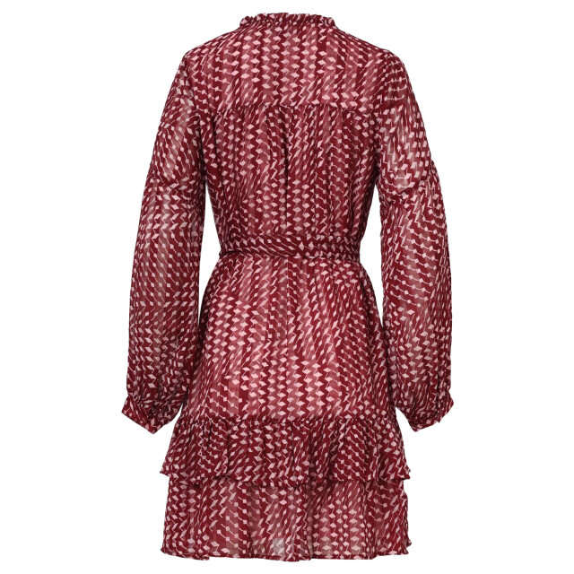 Smashed Lemon Bordeaux en babyroze geometrische jurk | 25706-470-400 large Smashed Lemon Bordeaux en babyroze geometrische jurk | 25706-470-400 large