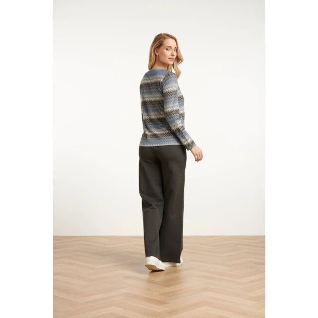 Smashed Lemon Damesstretch broek met wijde pijpen | 25636-975-S large Smashed Lemon Damesstretch broek met wijde pijpen | 25636-975-S large