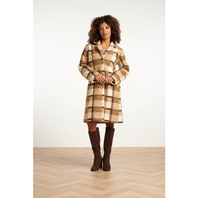 Smashed Lemon Bouclé ruitjesjas | 8720331373254 large