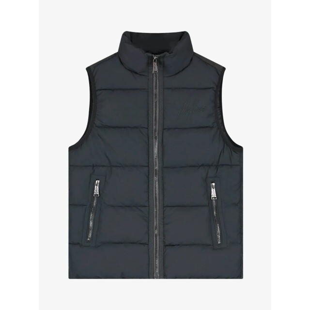 Malelions Jongens bodywarmer matt crinkle padded zwart MJ1-AW25-01-900 large