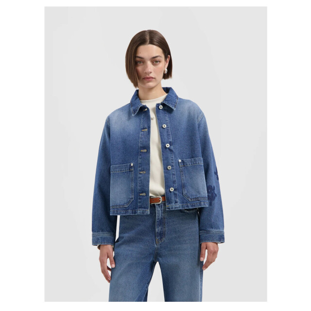 Olaf Hussein Monogram denim jacket spijkerjassen w220502 W220502 large