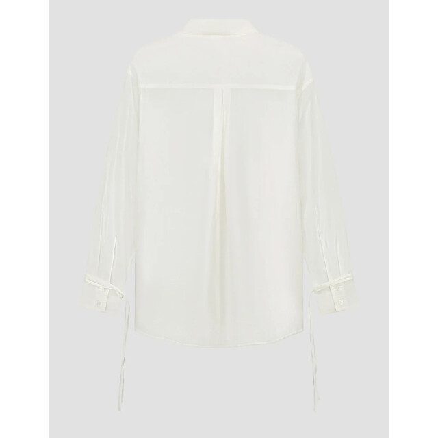 Olaf Hussein Semi-sheer tie detail shirt blouses w220303 W220303 large