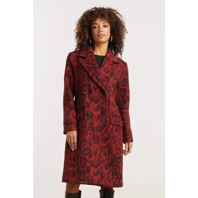 Smashed Lemon Dierenprint jas in rood met zwart | 8720331372653 large