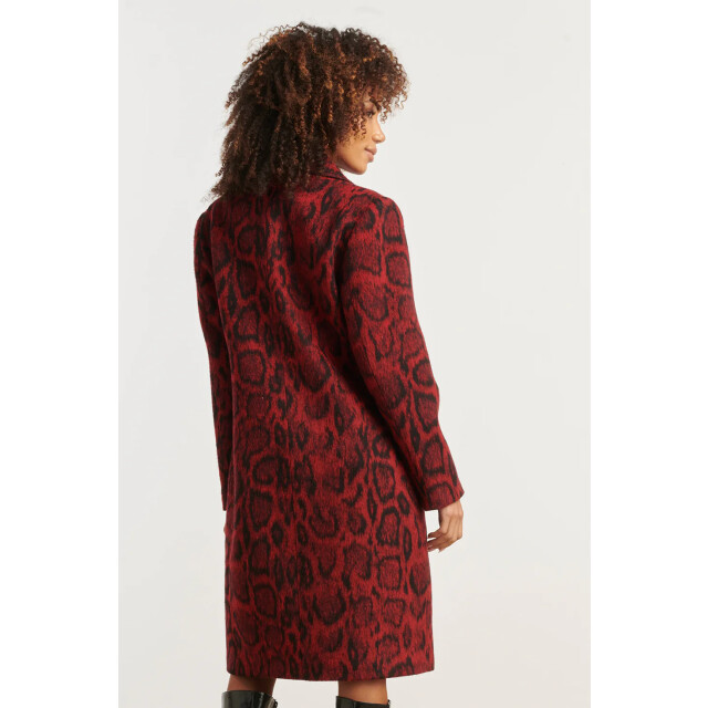 Smashed Lemon Dierenprint jas in rood met zwart | 8720331372653 large