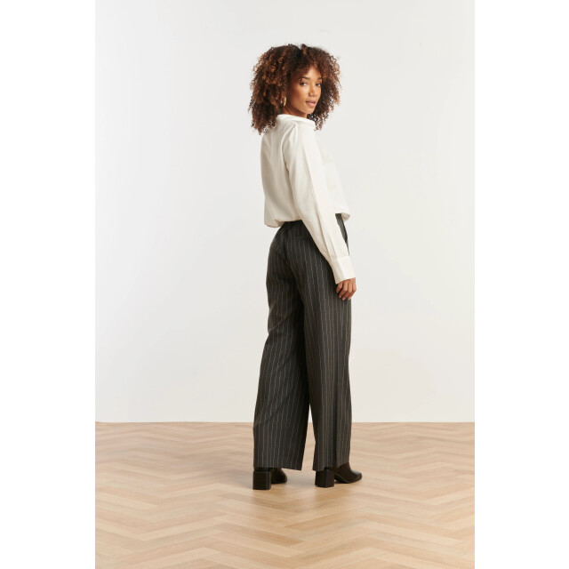 Smashed Lemon Grijs en wit pinstriped broek | 8720331385127 large