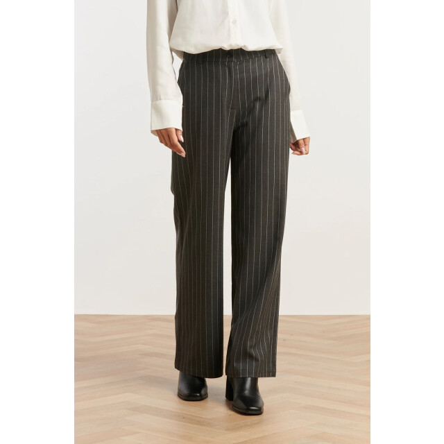 Smashed Lemon Grijs en wit pinstriped broek | 8720331385127 large